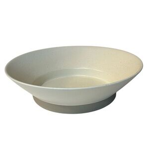 Dip Cream and Gray Serving Bowl NWOT